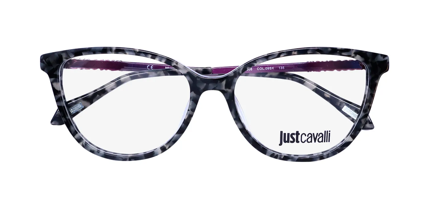 Just Cavalli Vjc008 09sx Eyeglasses Transparent Grey Havana 54mm 2