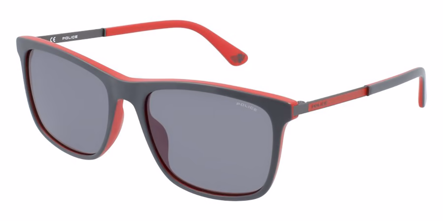 Police SPLA56 1BUX Sunglasses Red Grey 56mm Men