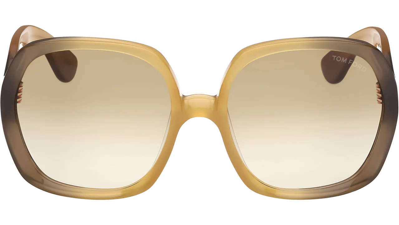 Tom Ford FT1221 41F Sunglasses Yellow 60mm Women 2