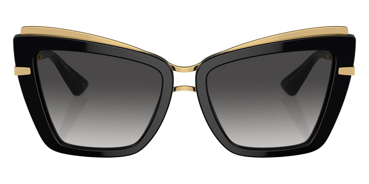 Dolce & Gabbana DG4472 5018G Sunglasses Black Gold 54mm Women 2