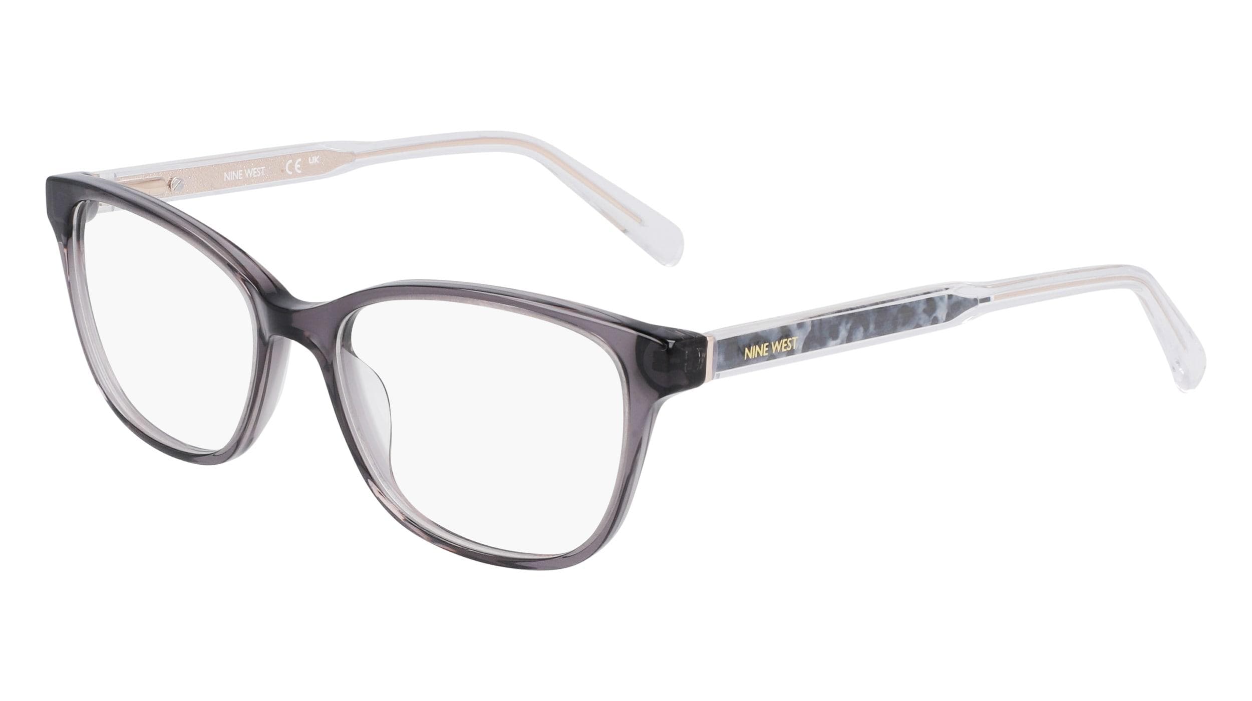 Nine West NW5216 010 Eyeglasses Crystal Smoke 52mm Women