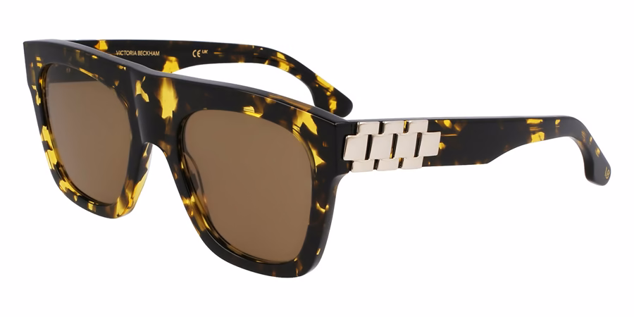 Victoria Beckham VB675S 012 Sunglasses Black Yellow Havana 52mm Women