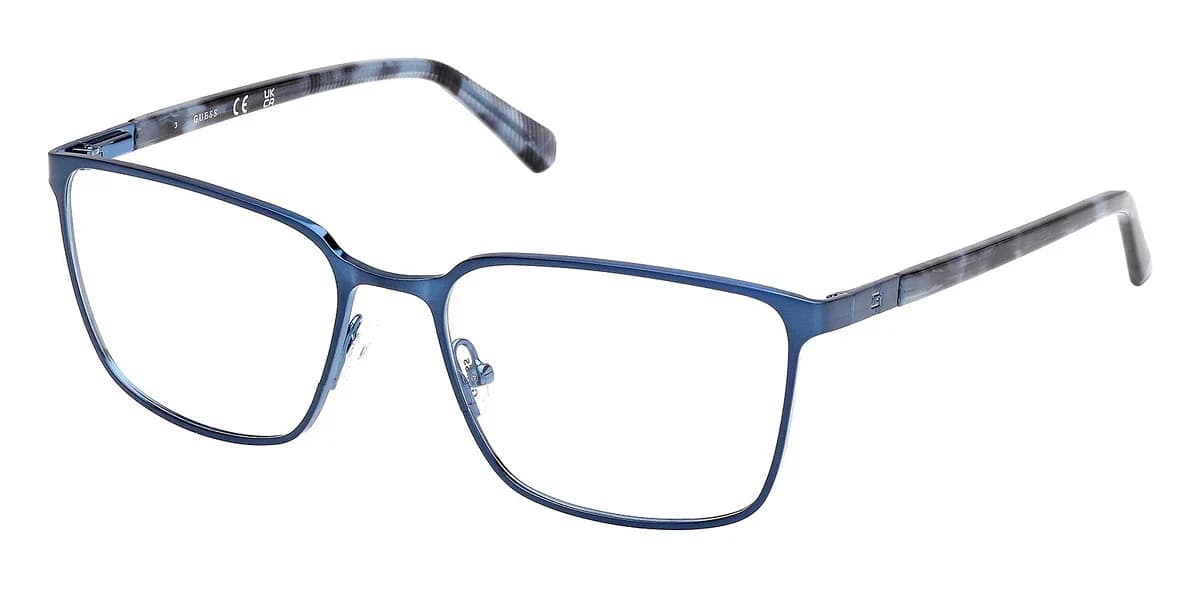Guess GU50243 091 Eyeglasses Matte Blue 58mm Men