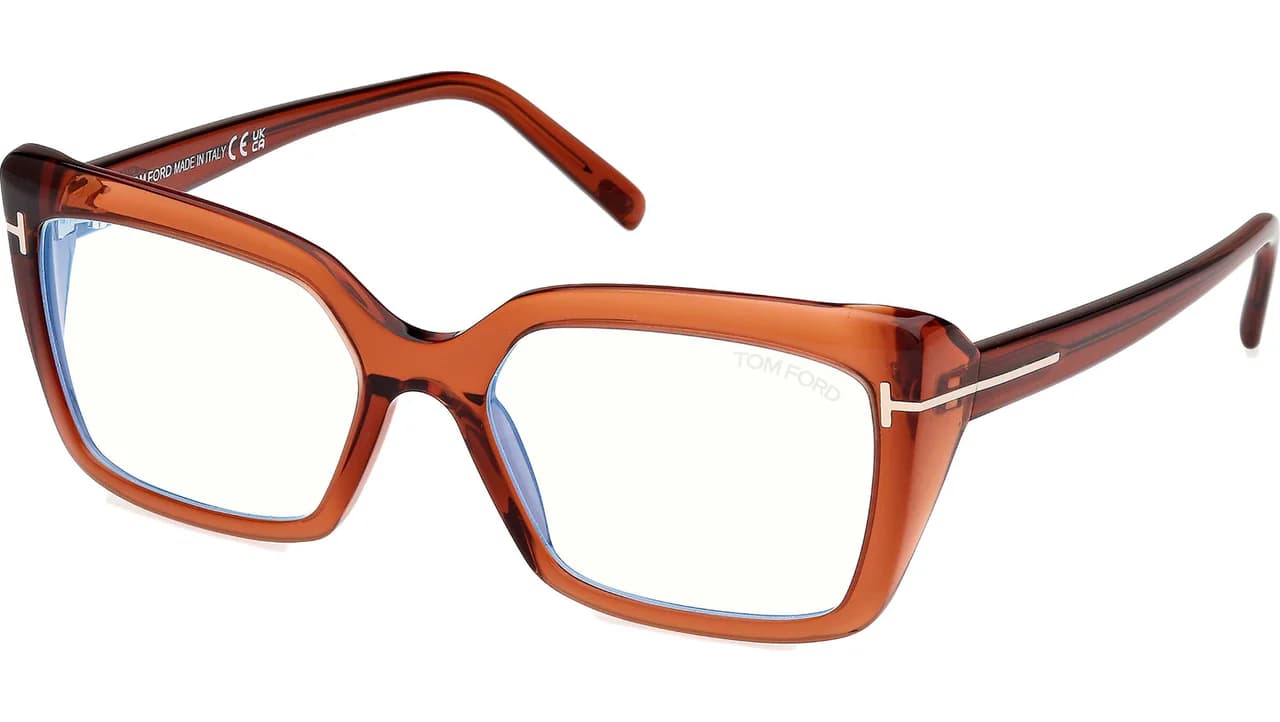 Tom Ford FT5991B 048 Eyeglasses Shiny Dark Brown 55mm Women