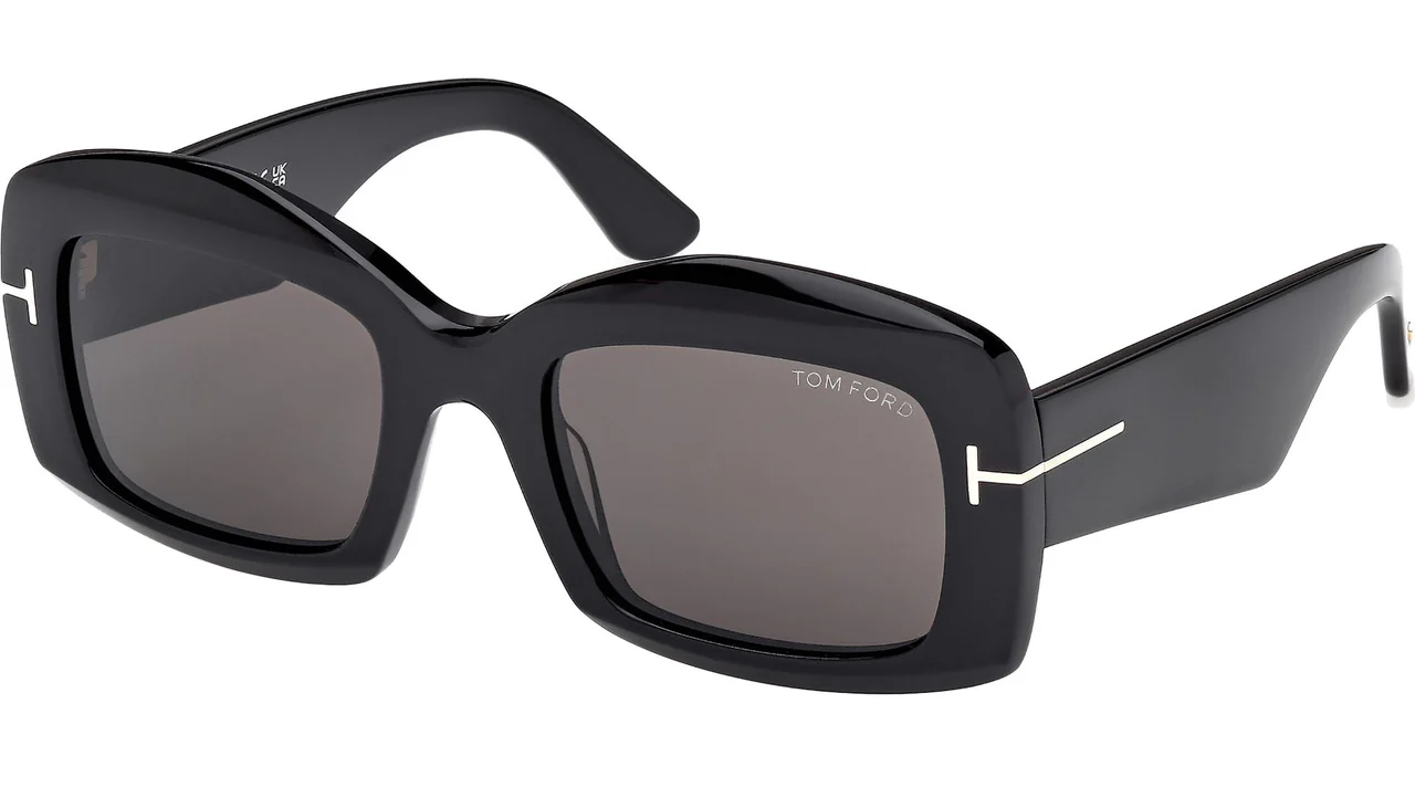 Tom Ford FT1218 01A Sunglasses Shiny Black 53mm Women