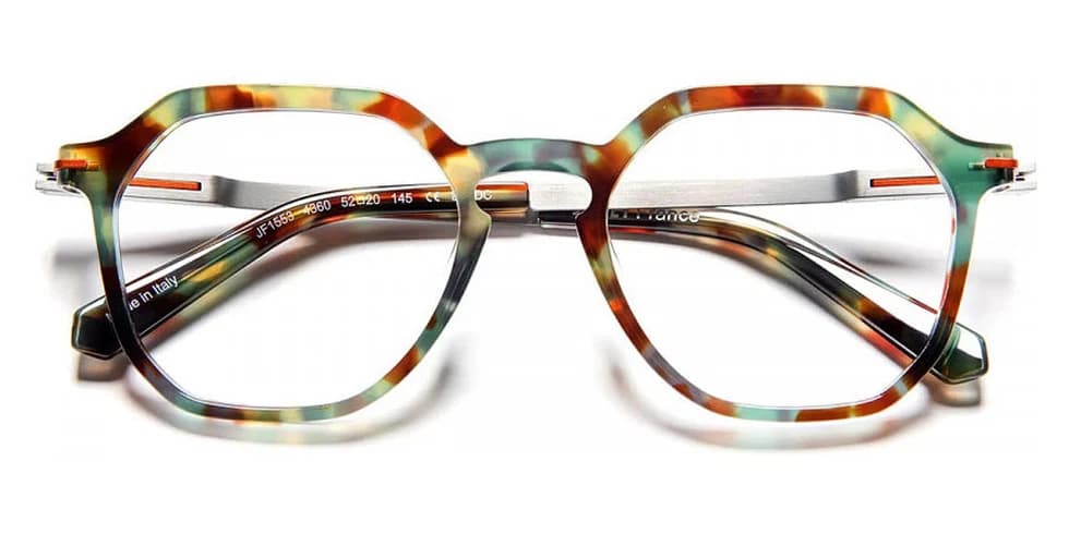 J.F. Rey JF1553 C4360 Eyeglasses Green Camouflage/orange 52mm Men 2