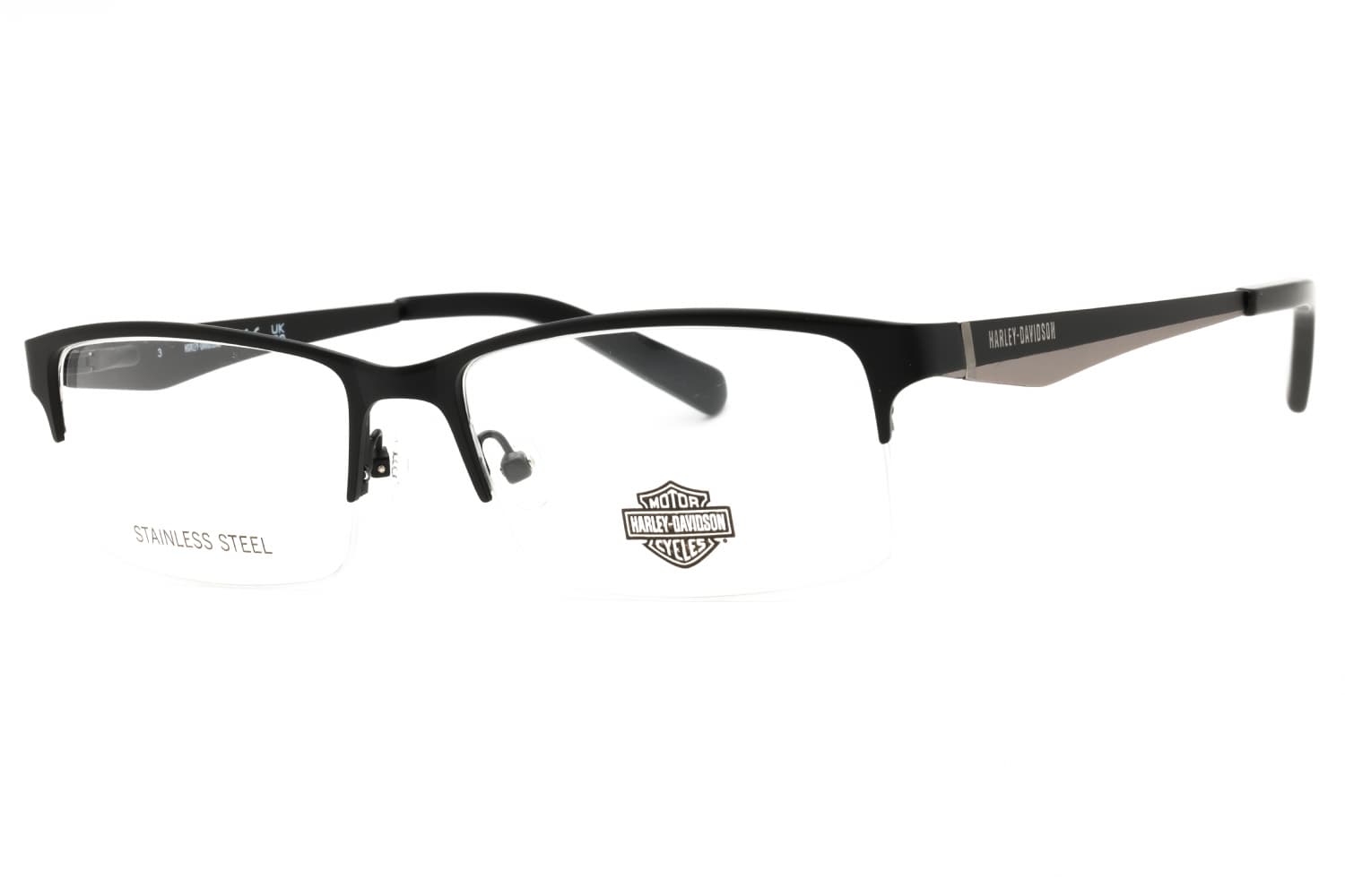 Harley Davidson HD0766 001 Eyeglasses Shiny Black 57mm Women
