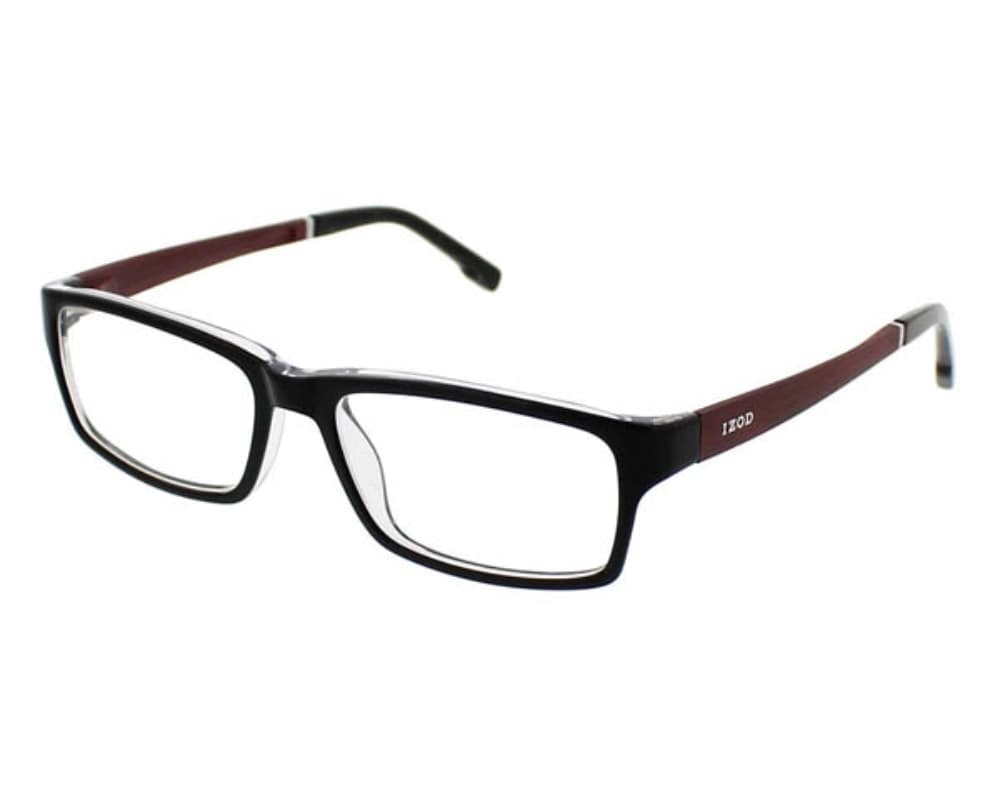 IZOD IZ2034 Eyeglasses Black Laminate 51mm Men