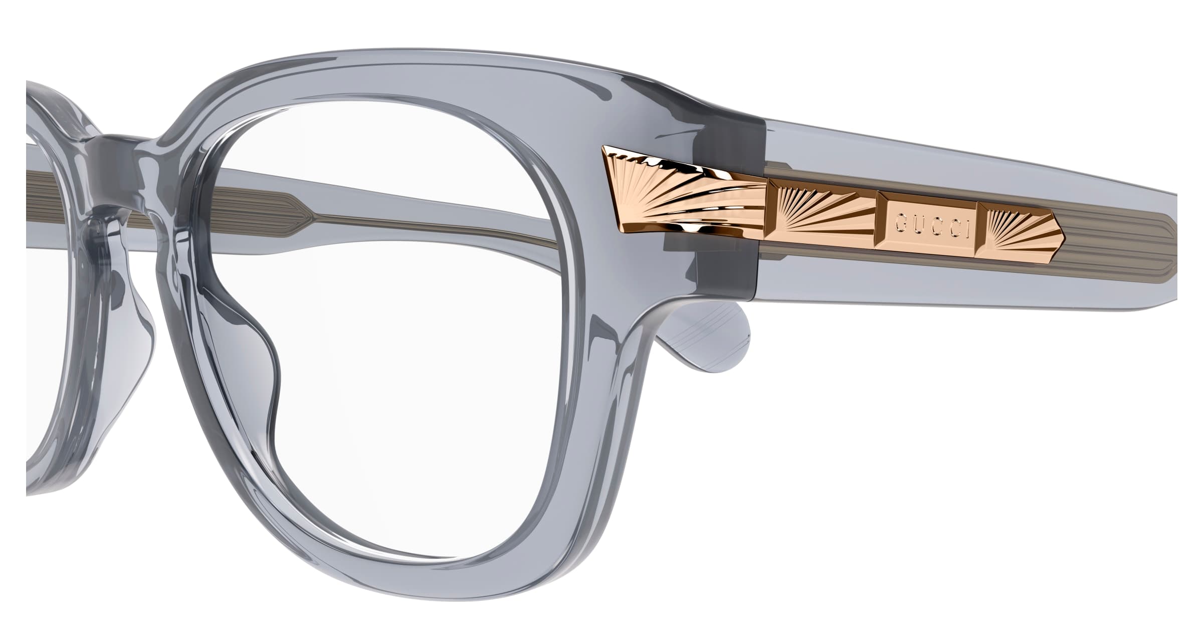 Gucci GG1518O 003 Eyeglasses Gray 51mm Men 2