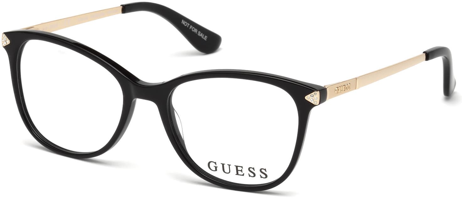 Guess GU2632 005 Eyeglasses Black 52mm Women