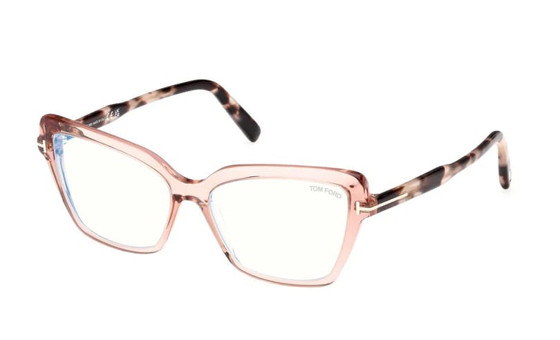 Tom Ford FT5948B 072 Eyeglasses Shiny Pink 55mm Women