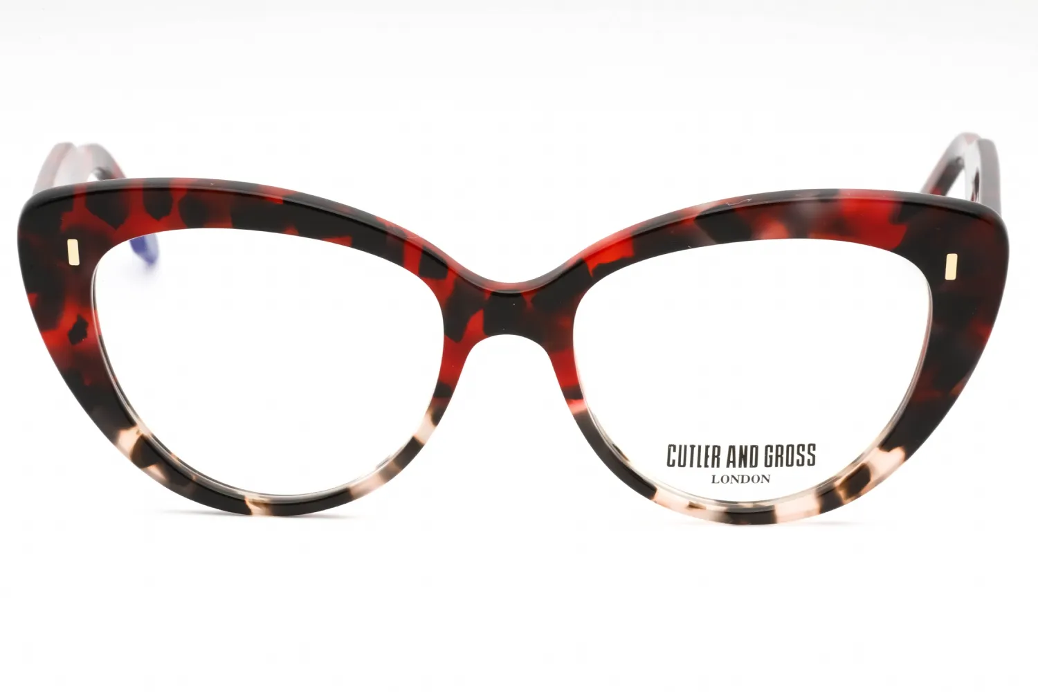 Cutler and Gross CG1350 003 Eyeglasses Red Havana 56mm Women 2