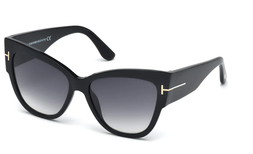 Tom Ford FT0371 01B Sunglasses Shiny Black 57mm Women