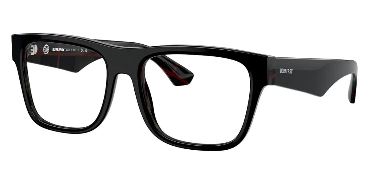 Burberry 0BE2411F 4121 Eyeglasses Black Checkered Pattern 55mm Men