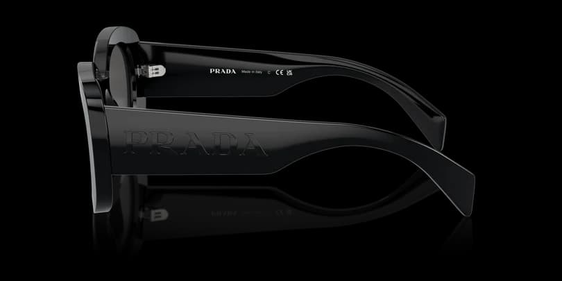 Prada 0PR A13S 1AB5S0 Sunglasses Black 54mm Women 2