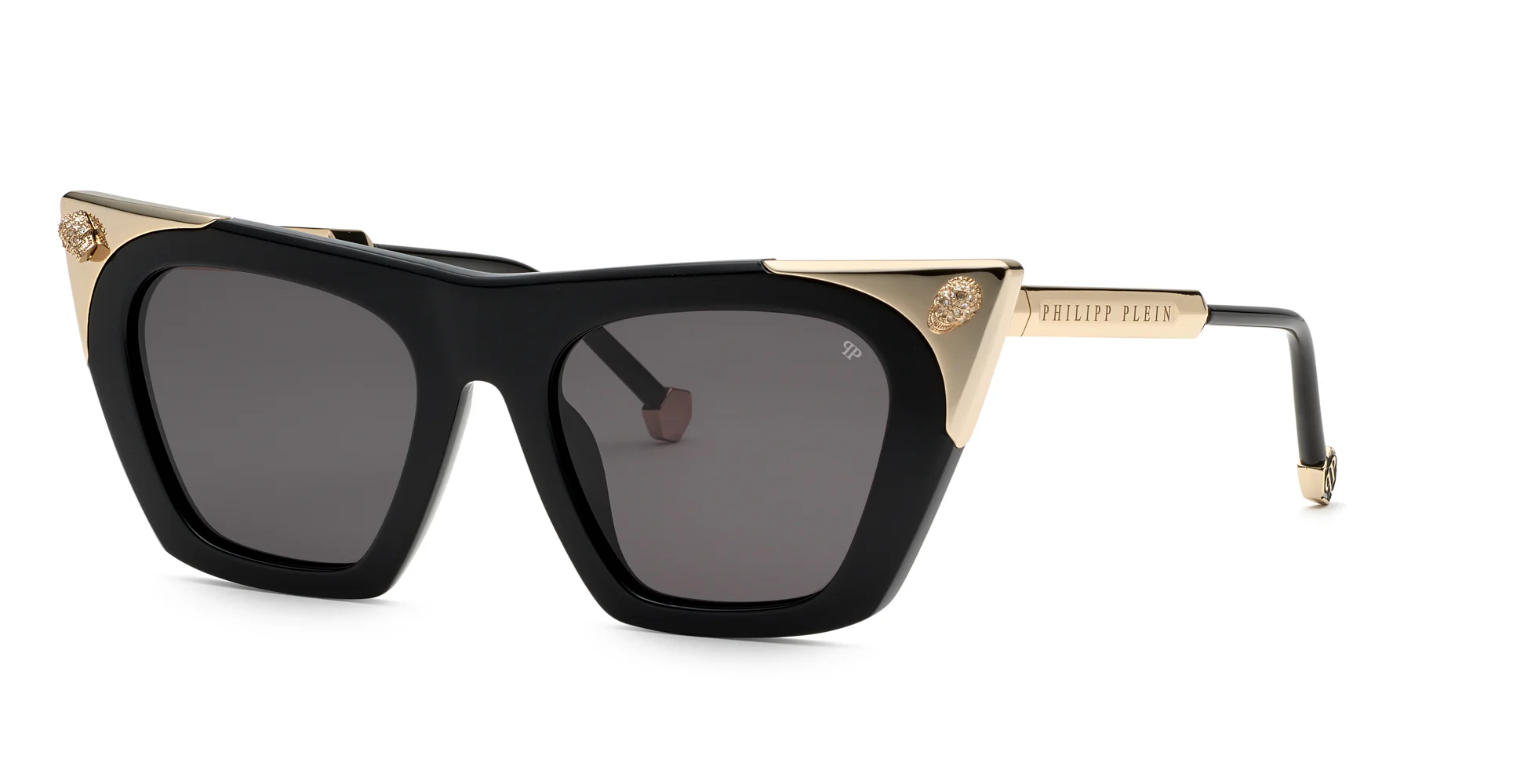 Philipp Plein SPP134S 0700 Sunglasses Shiny Black 52mm Women