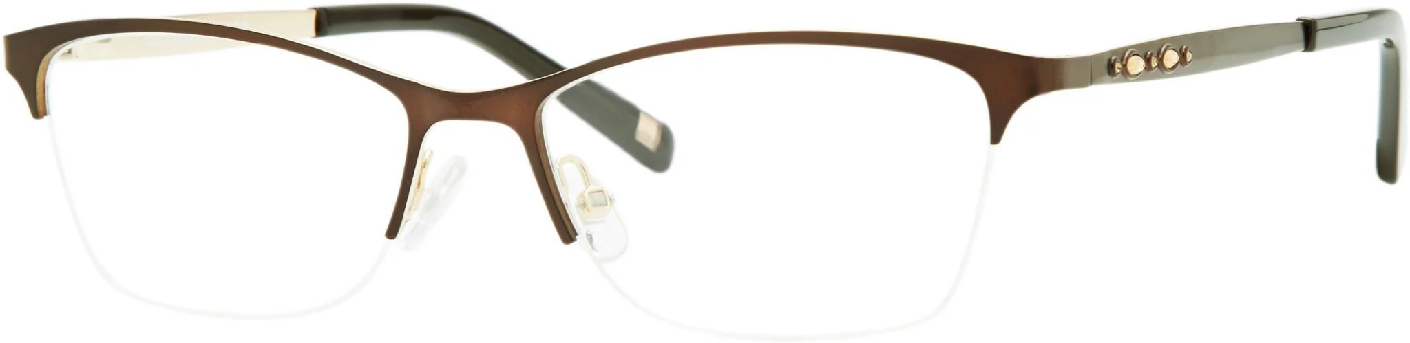 Liz Claiborne L 654 0UFM Eyeglasses Matte Brown Gold 56mm Women