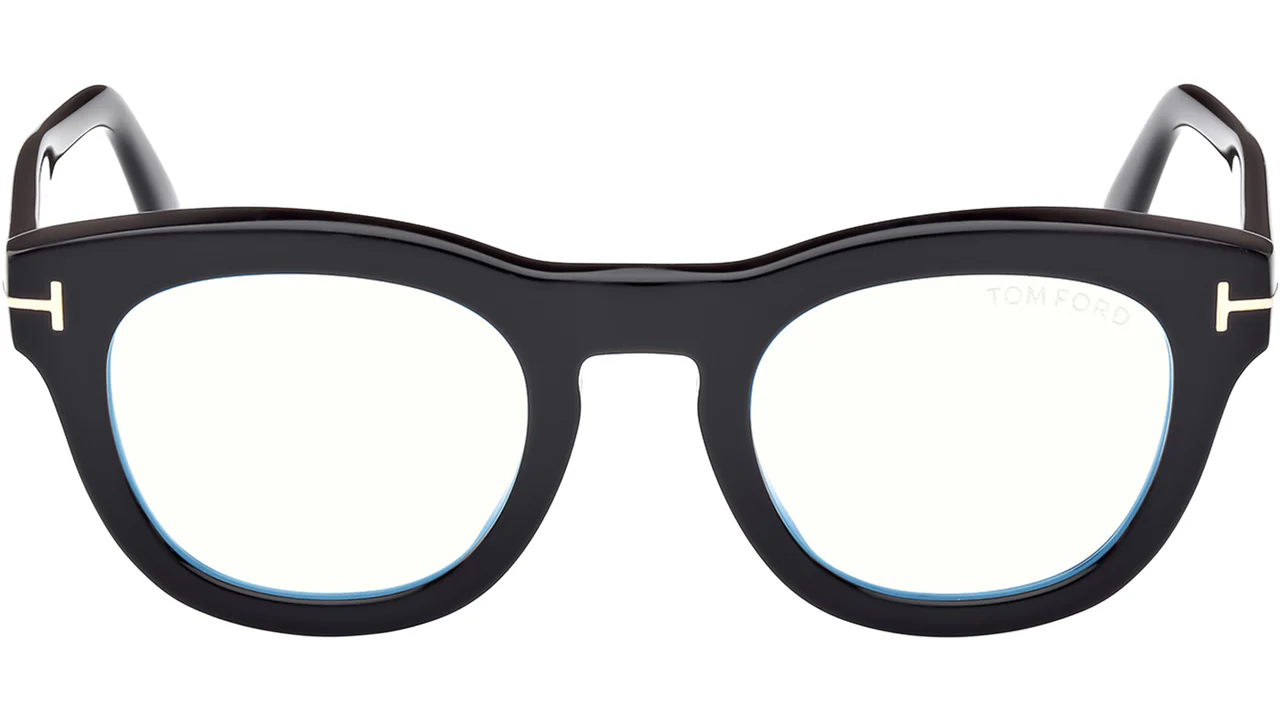 Tom Ford FT5873B 001 Eyeglasses Shiny Black 49mm 2