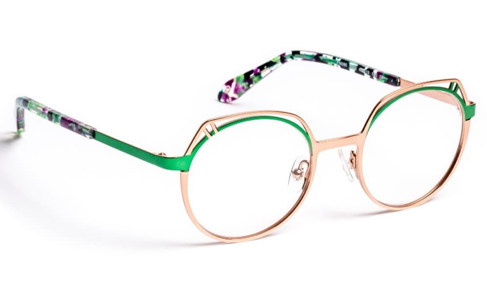 J.F. Rey Petite PM080 5540 Eyeglasses Shiny Pink Gold 46mm Women