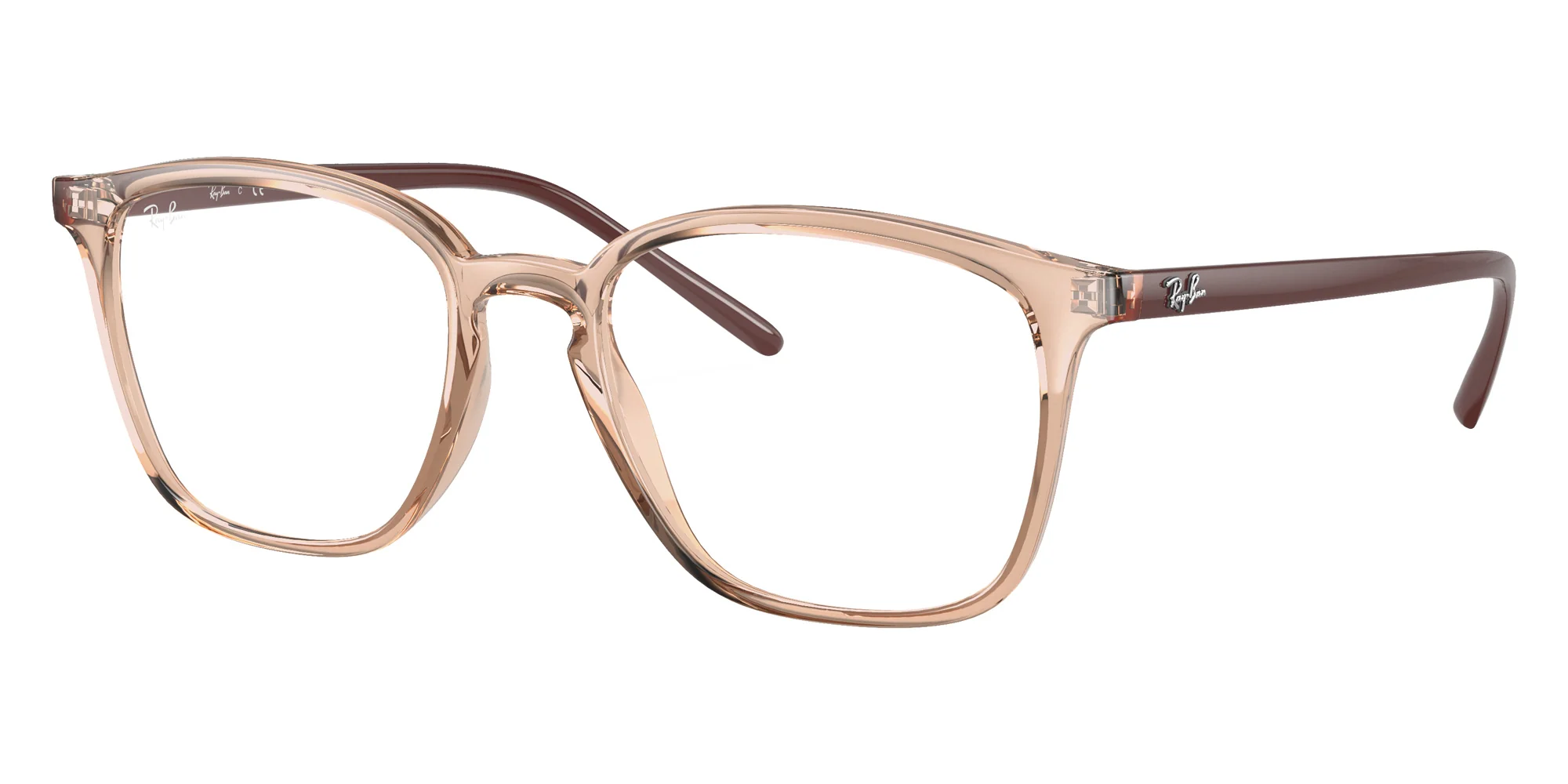 Ray-Ban RB7185 5940 Eyeglasses Light Brown 52mm Unisex
