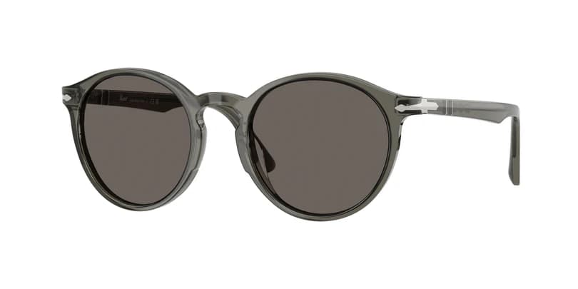 Persol PO3171S 1103B1 Sunglasses Transparent Mole Grey 52mm Men