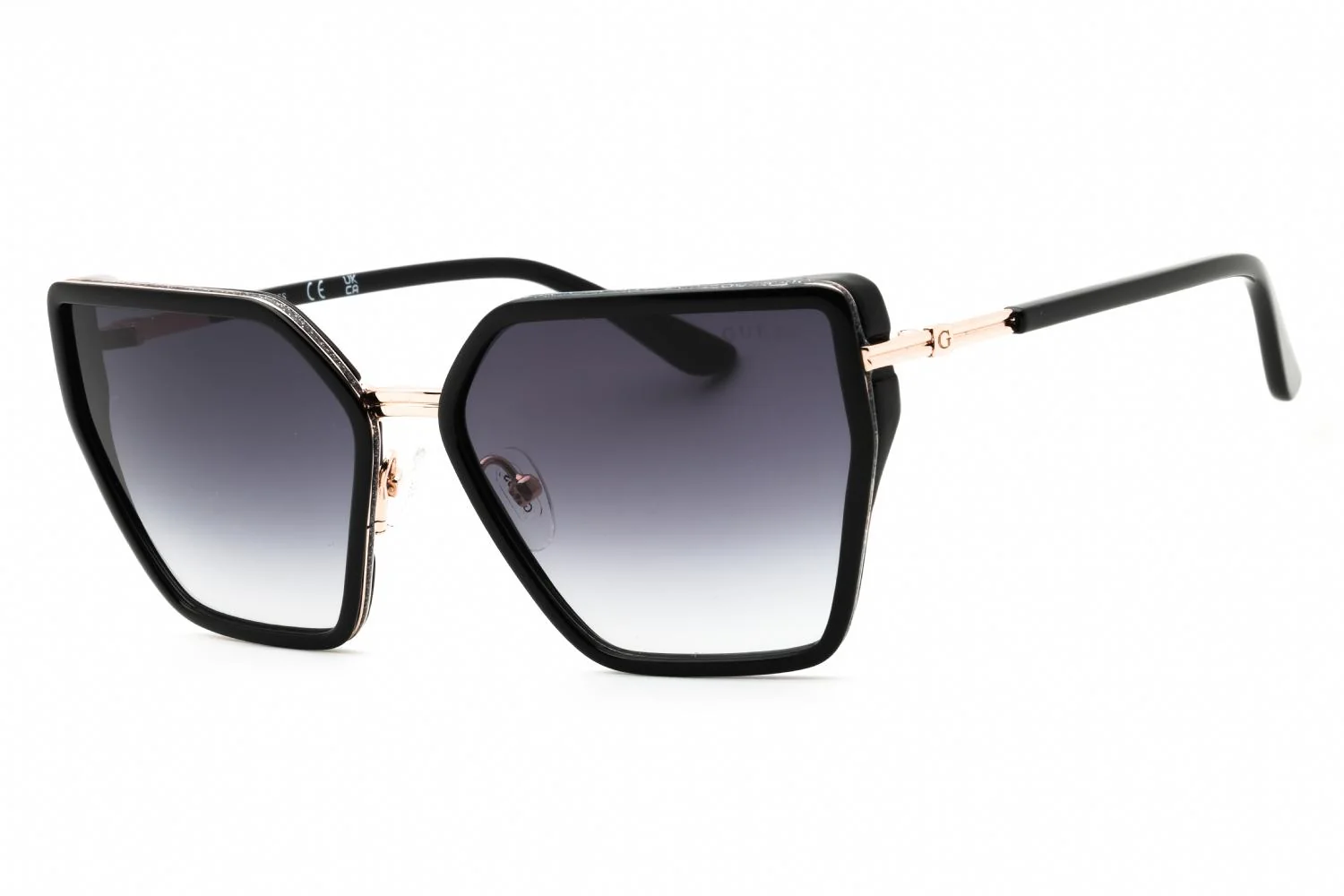 Guess GU00146 01B Sunglasses Shiny Black 59mm Women