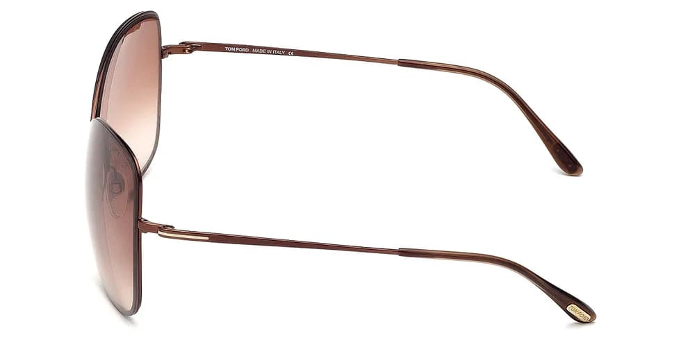 Tom Ford FT0250 48F Sunglasses Shiny Brown 63mm Women 3