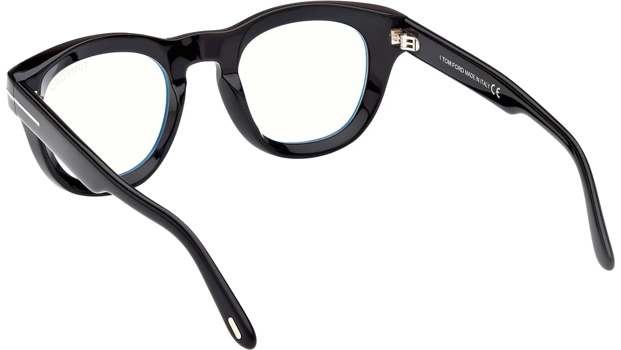 Tom Ford FT5873B 001 Eyeglasses Shiny Black 49mm 3