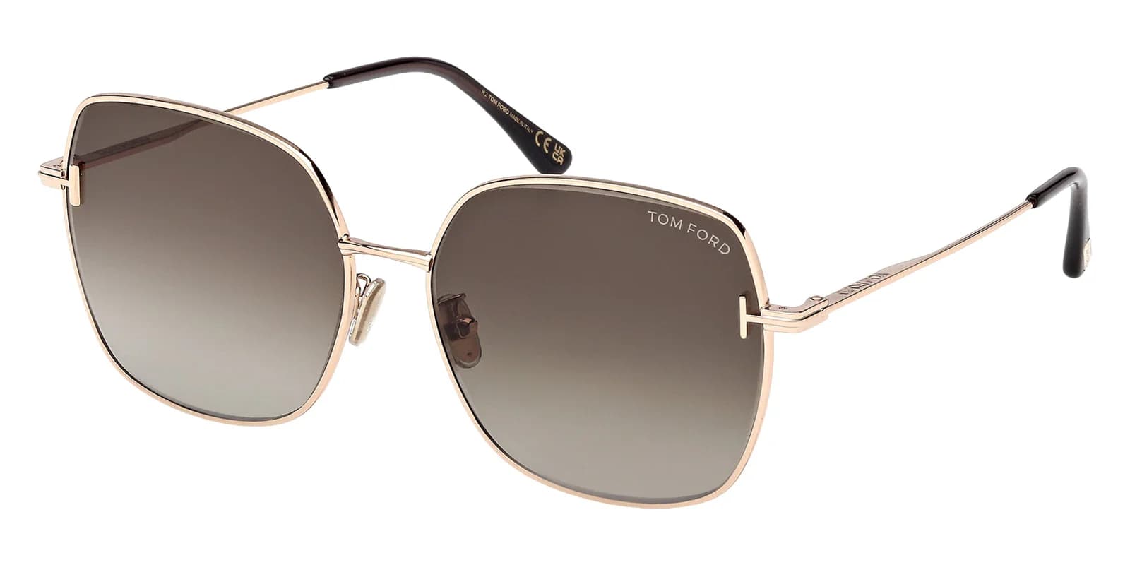 Tom Ford FT1250K 28F Sunglasses Shiny Rose Gold 59mm Women