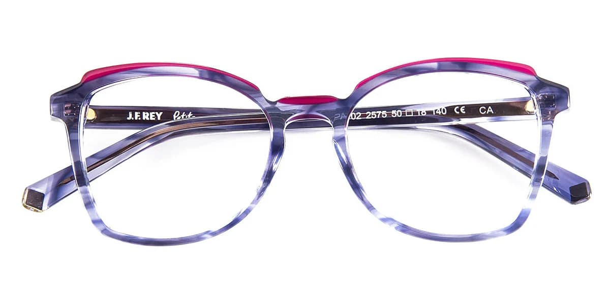 J.F. Rey Petite PA102 2575 Eyeglasses Blue Wave Plum 50mm Women 2
