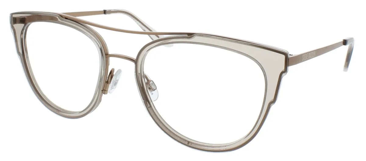 Steve Madden Vala Eyeglasses Sand Crystal 53mm Women