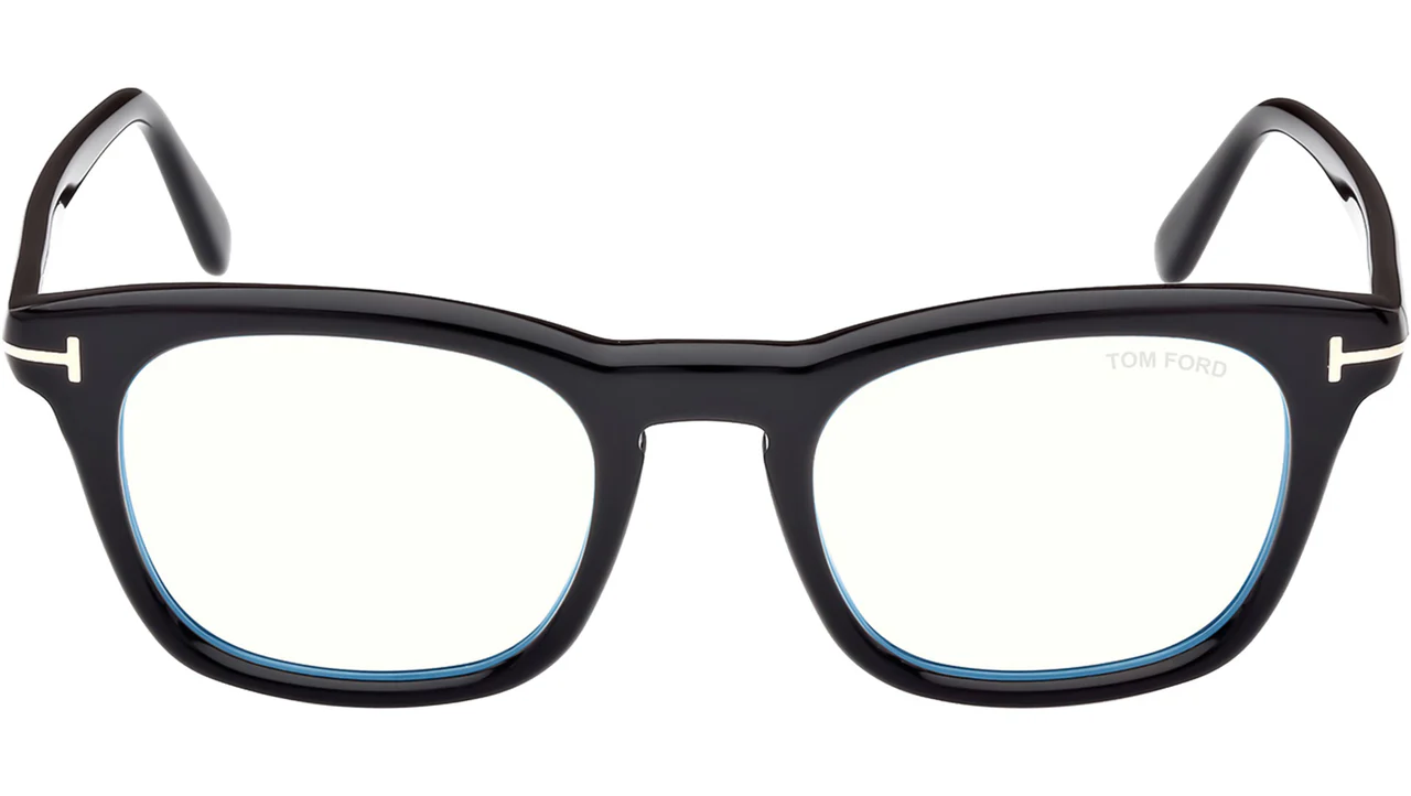 Tom Ford FT5870FB 001 Eyeglasses Shiny Black 52mm Men 2