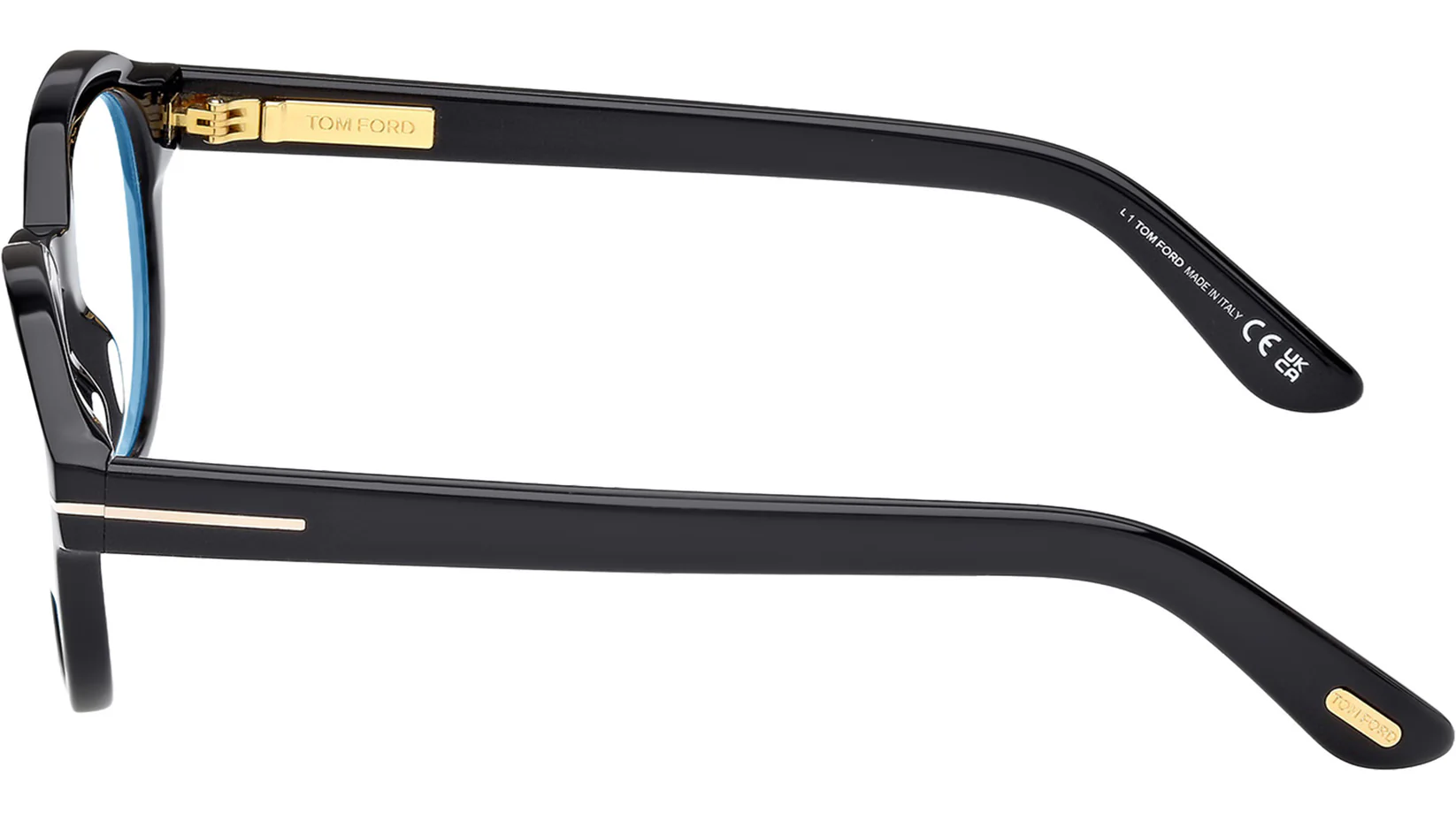 Tom Ford FT6037B 001 Eyeglasses Shiny Black 49mm Men 4