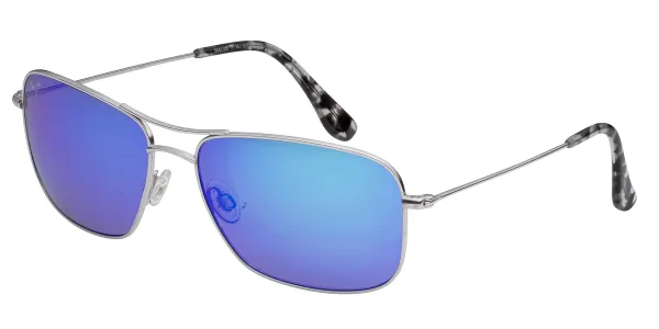Maui Jim MJ-246-17 Wiki Wiki Sunglasses Silver 120mm Men