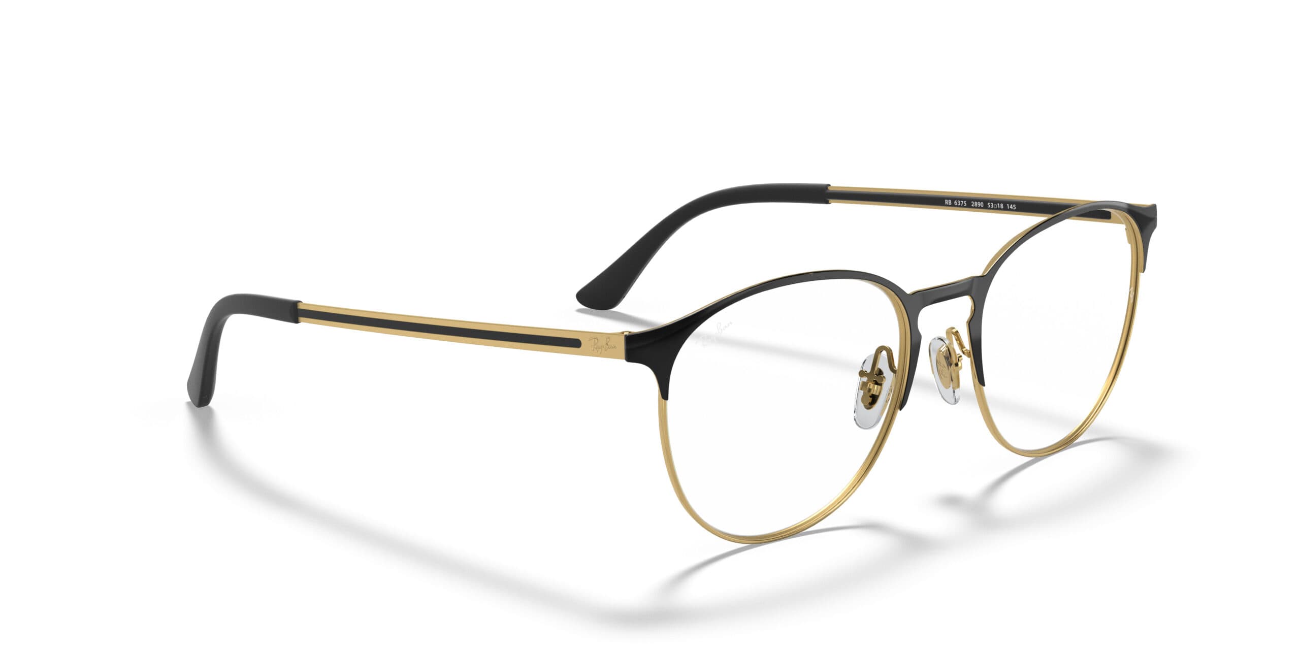 Ray-Ban RB6375 2890 Eyeglasses Black 51mm Unisex 4