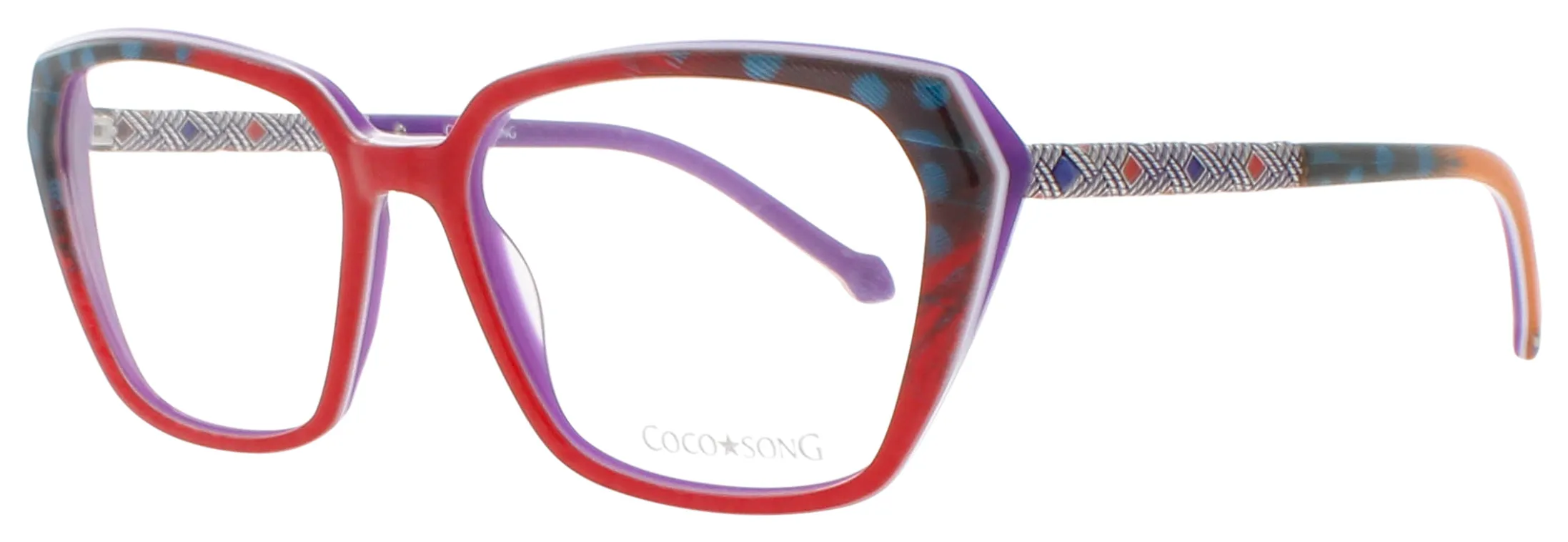 Coco Song HOPE VILLAGE C02 Eyeglasses Red 54mm Women