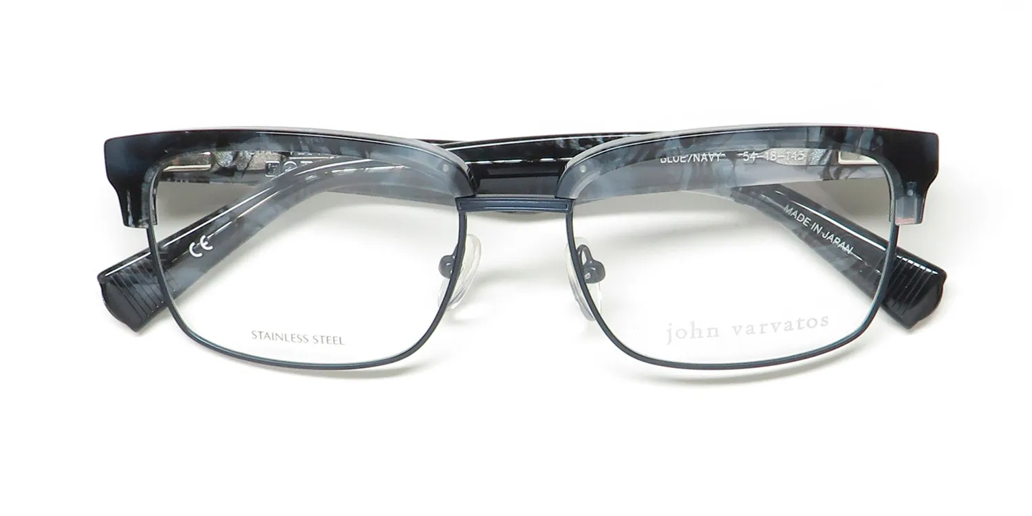 John Varvatos Vjv186 blue / navy Eyeglasses Textured Blue 54mm 2
