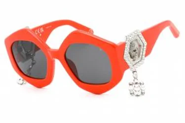 Philipp Plein SPP102S 0V47 Sunglasses Matte Dark Orange