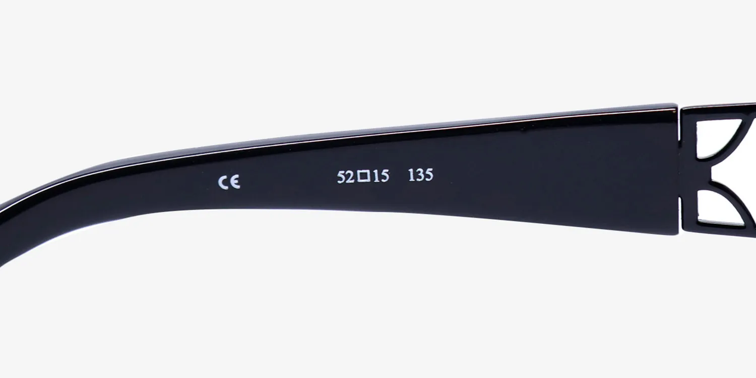 Oscar de la Renta Osl 714 001 Eyeglasses Shiny Black 52mm 8