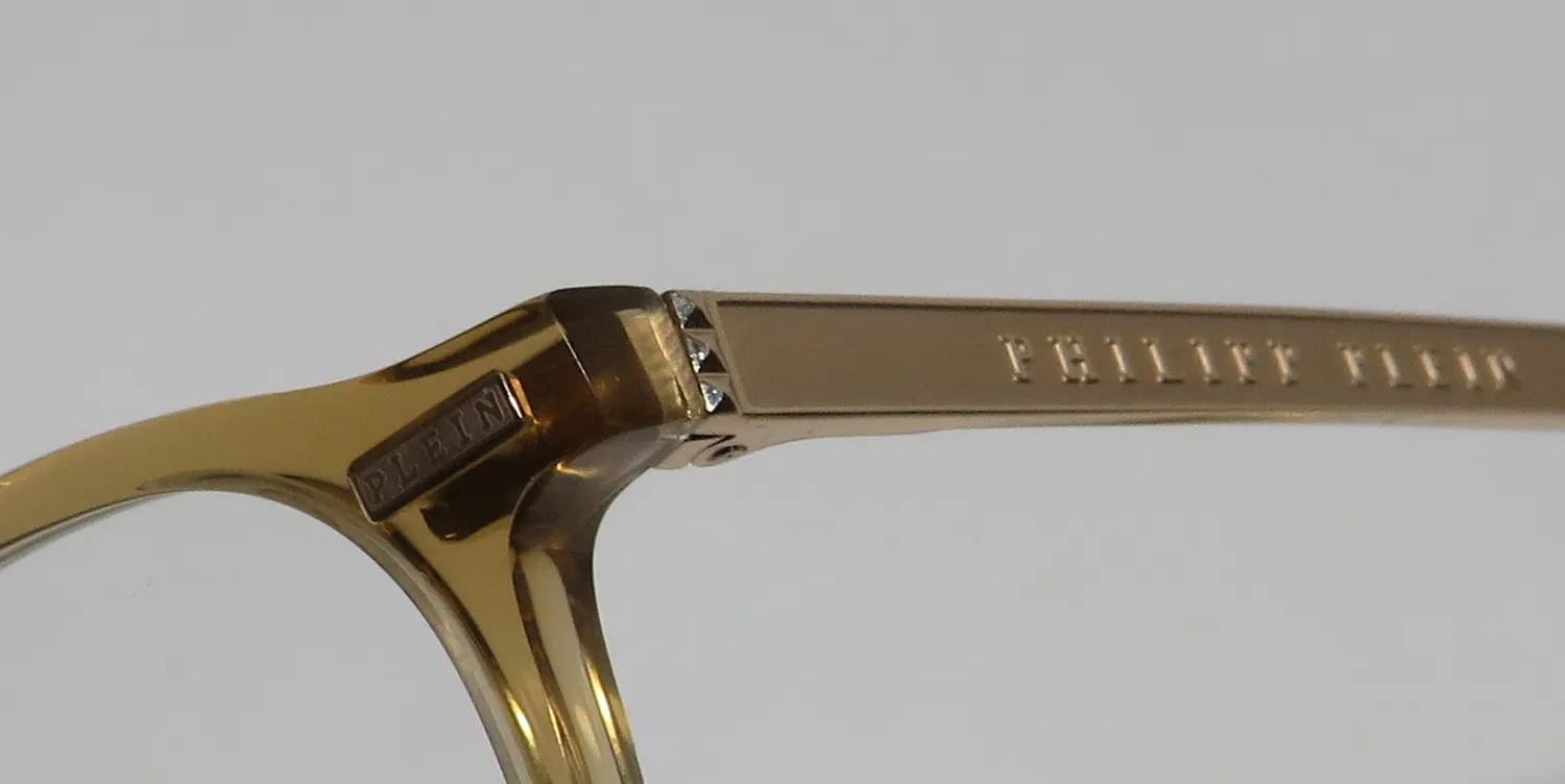 Philipp Plein Vpp057 Plein Gold Silhouette 0913 Eyeglasses Shiny Transparent Beige 51mm 6