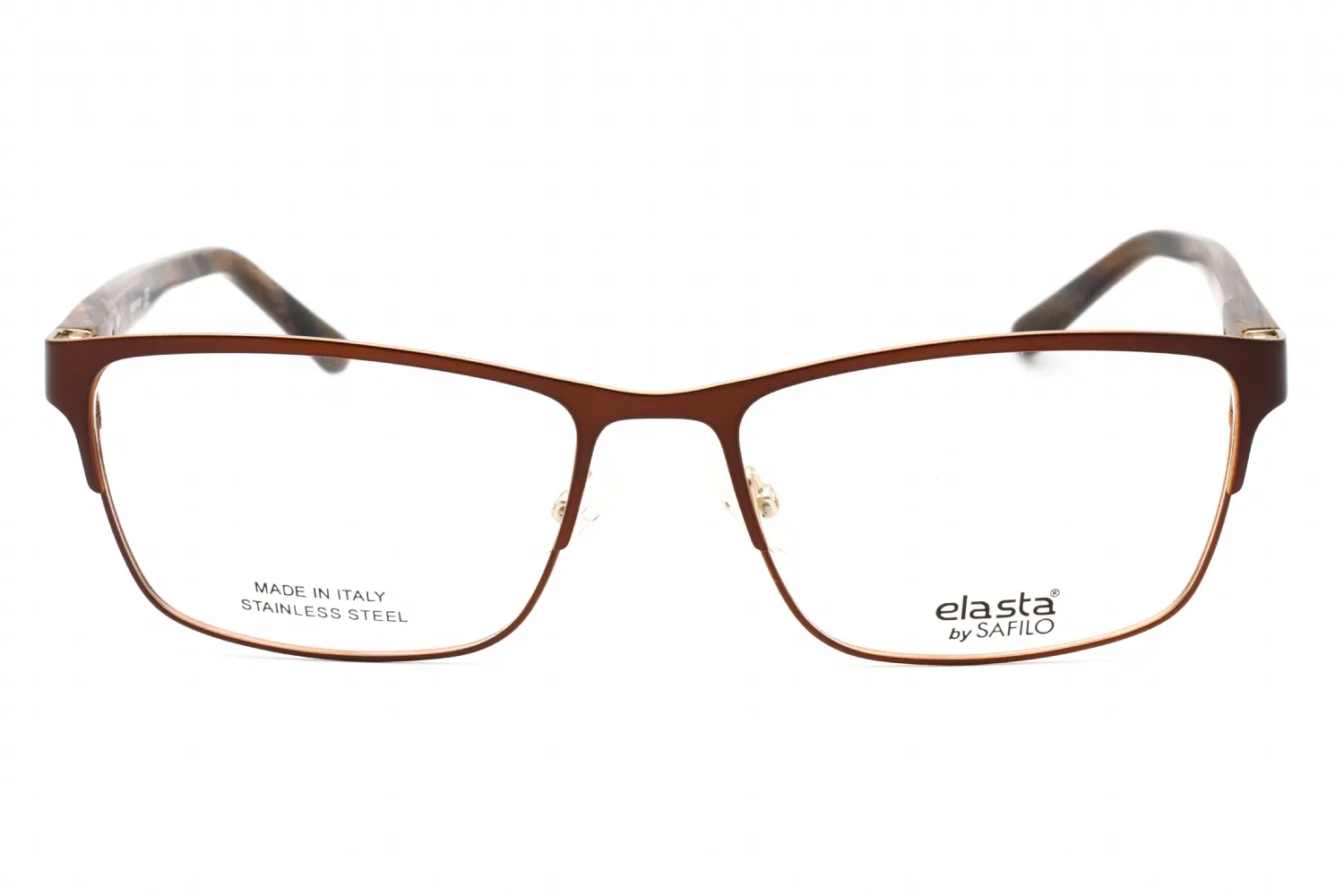 Elasta E 3123 0AAI 00 Eyeglasses Matte Brown Beige 57mm Men 2