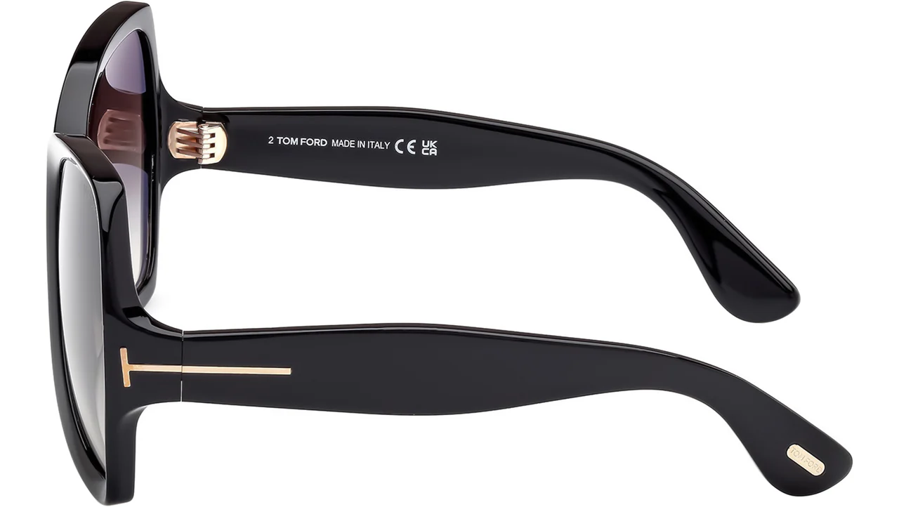 Tom Ford FT1222 01B Sunglasses Shiny Black 60mm Women 3