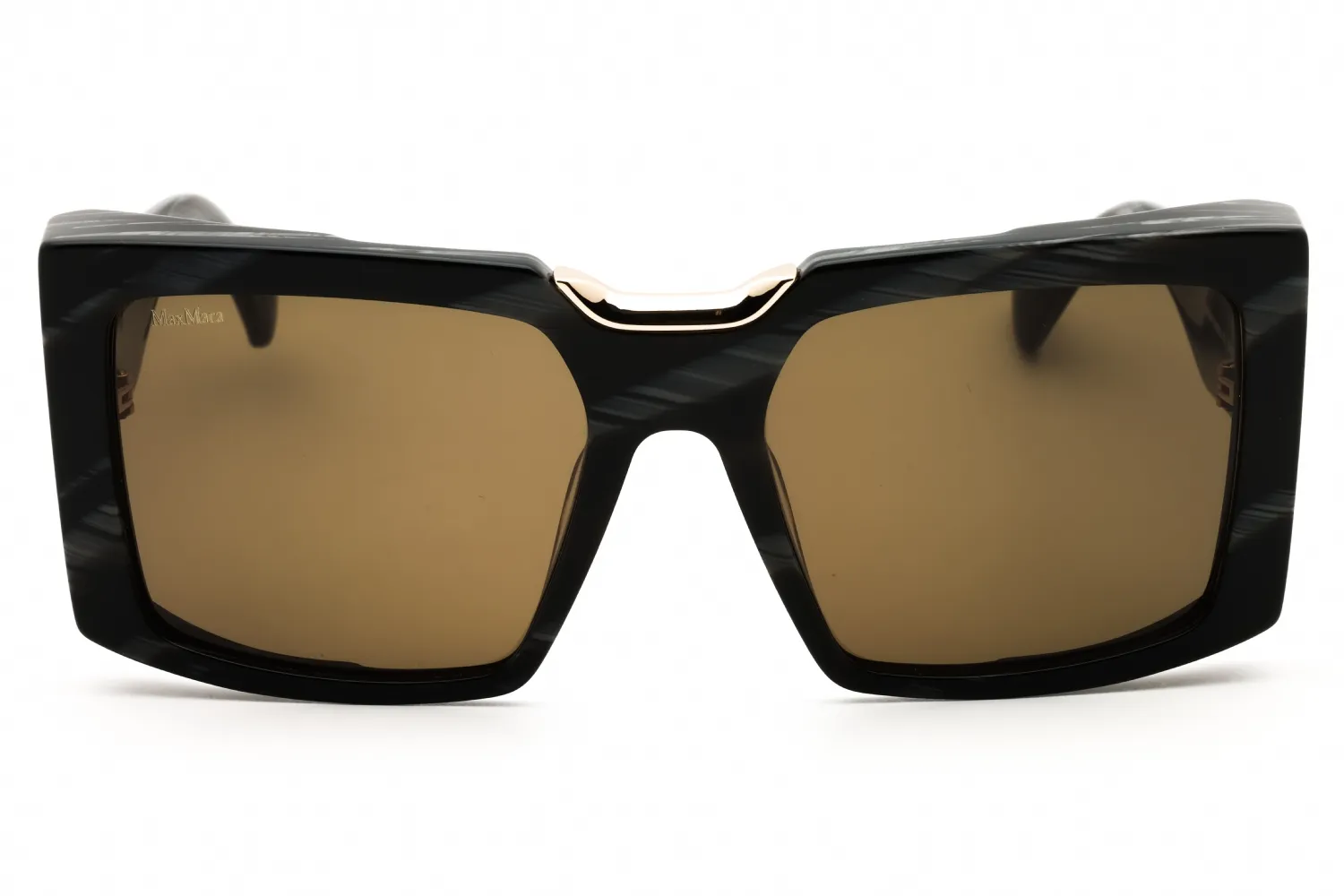 Max Mara MM0124 63J Sunglasses Black Horn 55mm Women 2