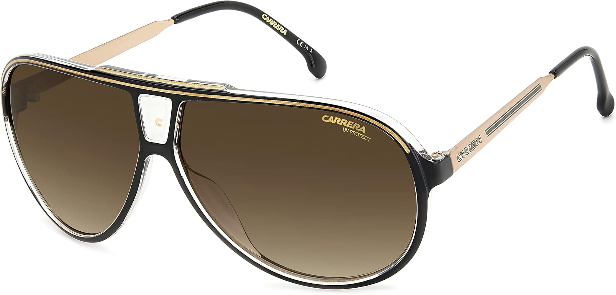 Carrera 1050/S 02M2 Sunglasses Black Gold 63mm Men