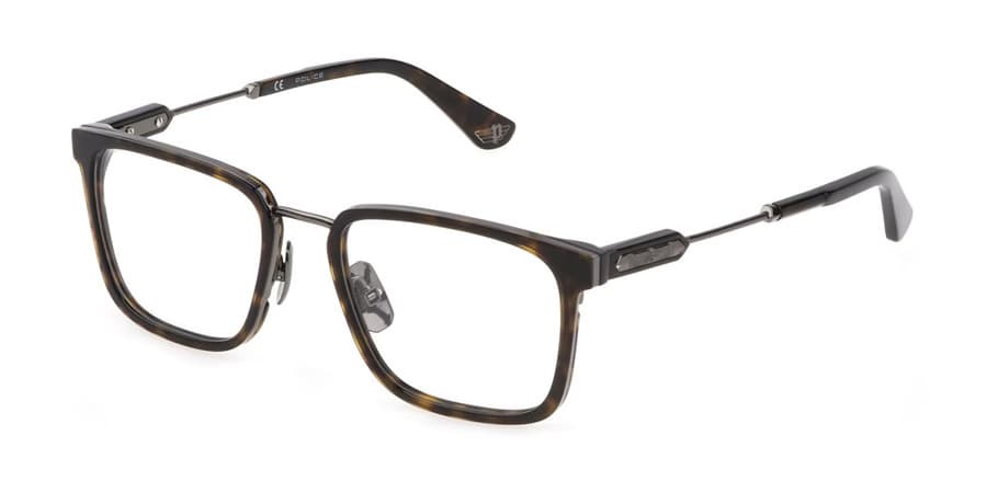 Police VPLF09 0509 Eyeglasses Ruthenium Tortoise 53mm Men