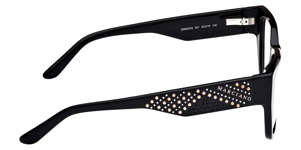 Marciano GM50019 001 Eyeglasses Shiny Black 52mm Women 5
