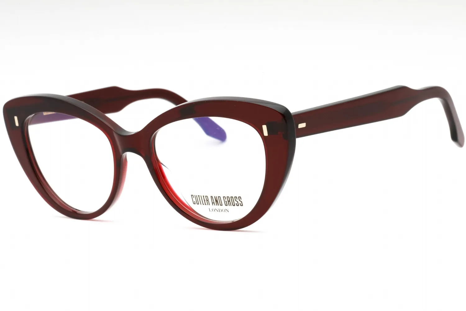 Cutler and Gross CGOP135053 008 Eyeglasses Burgundy 53mm Women