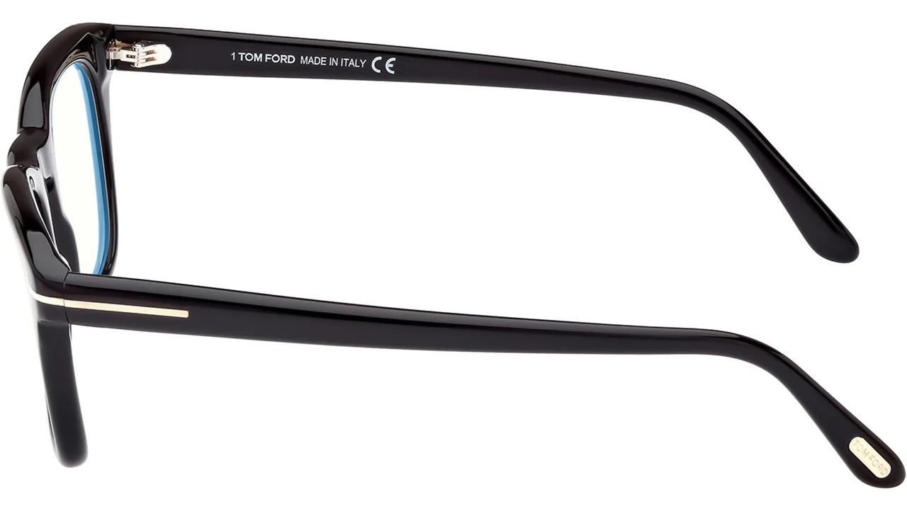 Tom Ford FT5870FB 001 Eyeglasses Shiny Black 52mm Men 4