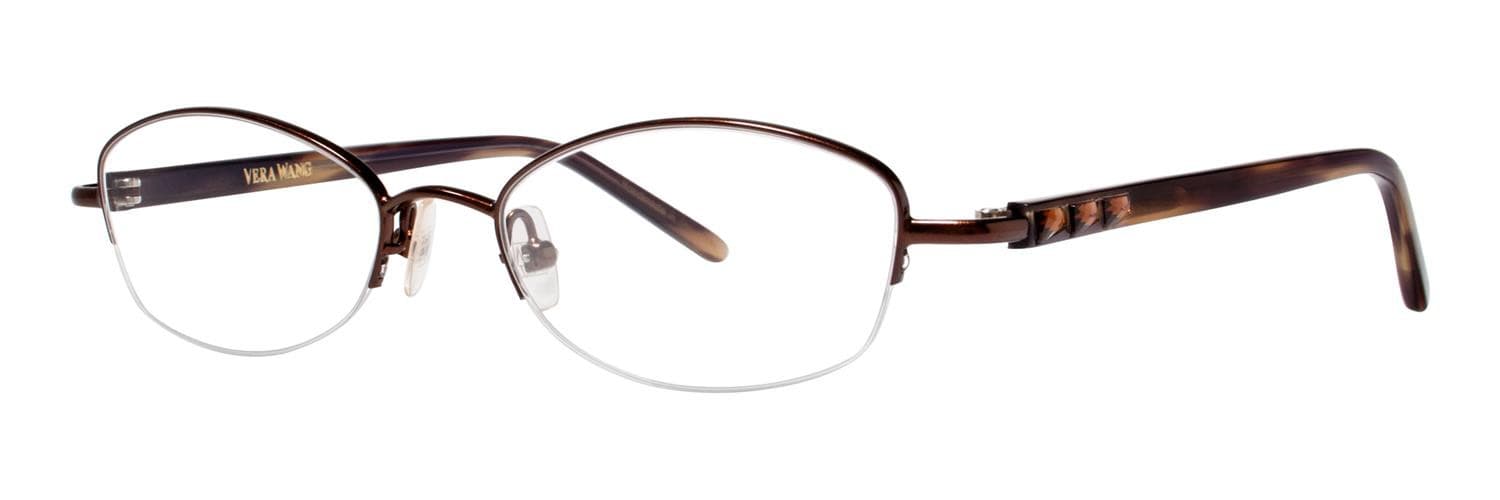 Vera Wang Bellatrix Eyeglasses Brown 49mm Women
