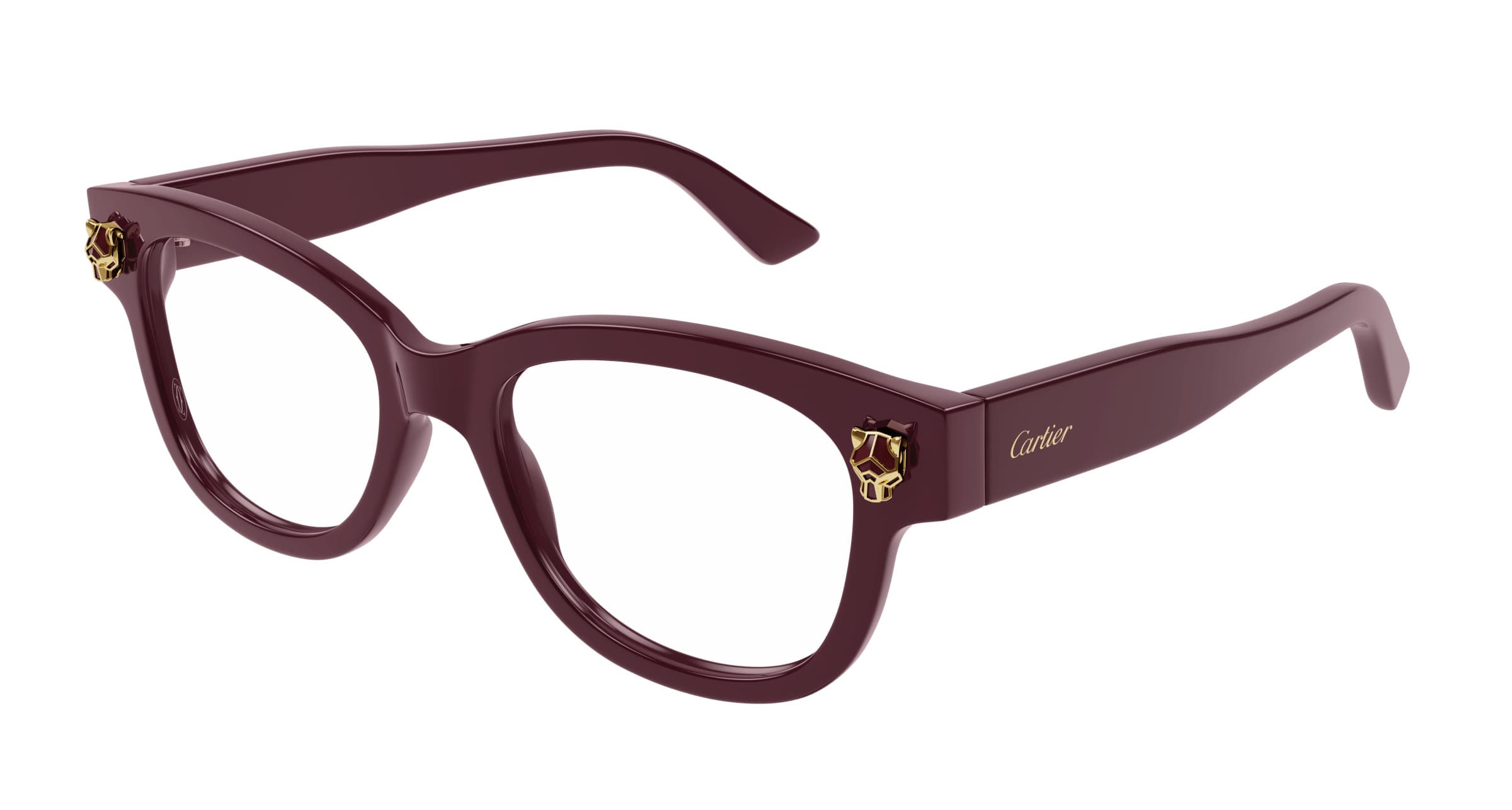 Cartier CT0373O 003 Eyeglasses Burgundy 51mm Women